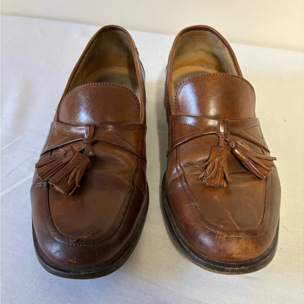 Johnston & Murphy Cellini Men's Size 9 M Tassel Loafers Shoes Brown Dres…